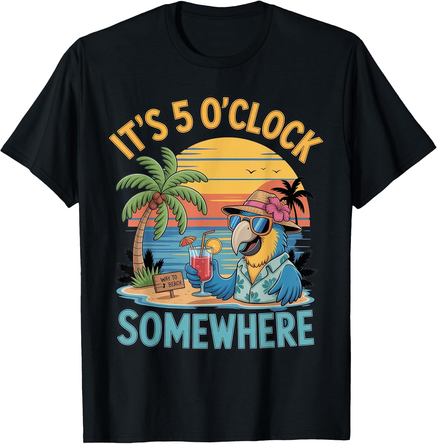Sunset Parrot Paradise Crew Collective Beach Tribe