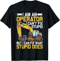 Funny Heavy Equipment Operator Men Heavy Machinery Worker T-Shirt