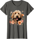 Goldendoodle Mom Golden Doodle Dog Lover Flowers Cute T-Shirt
