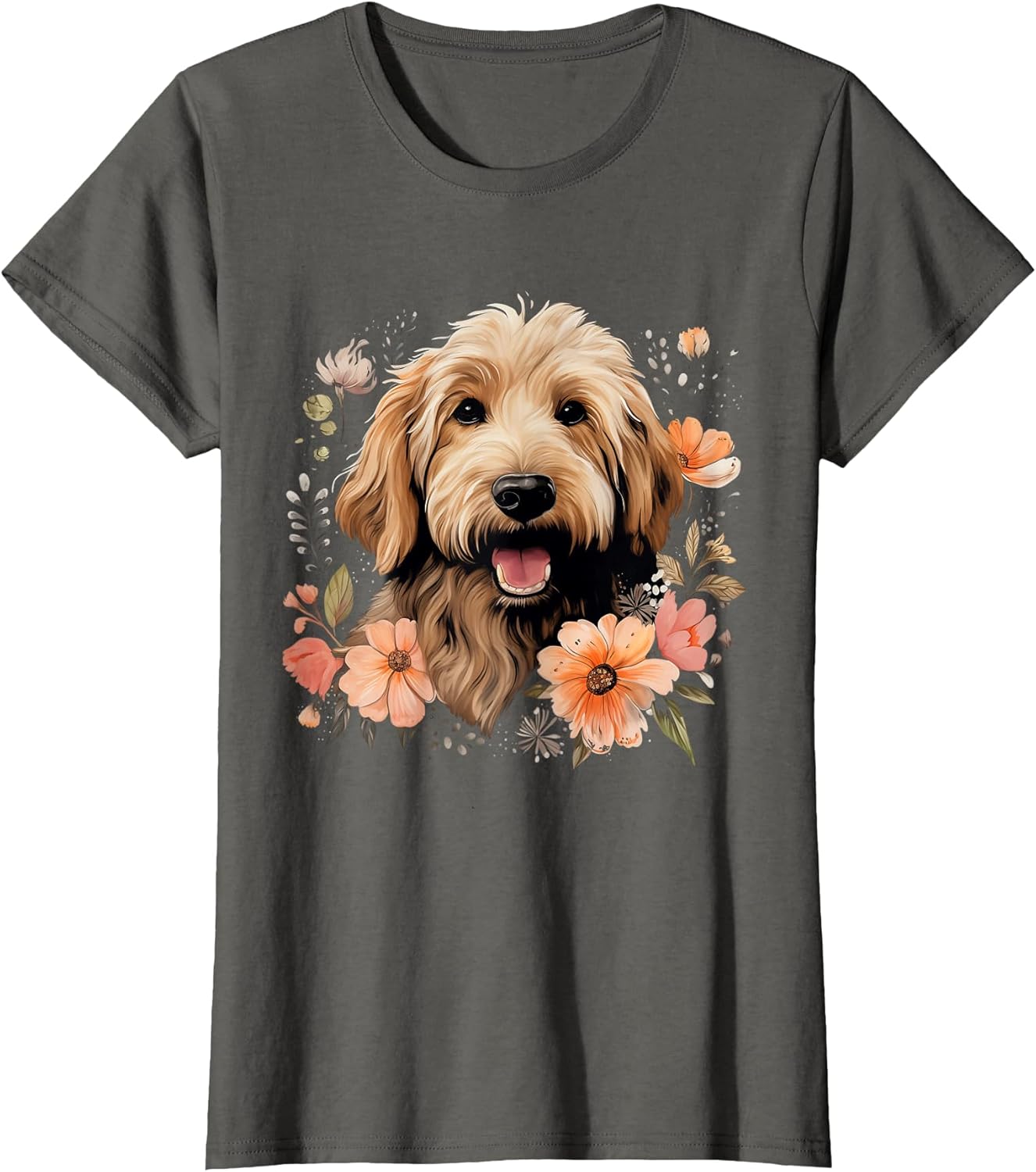 Goldendoodle Mom Golden Doodle Dog Lover Flowers Cute T-Shirt