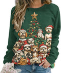 Christmas Sweatshirts for Women Merry Christmas Sweatshirt Funny Cute Christmas Graphic Pullover Top