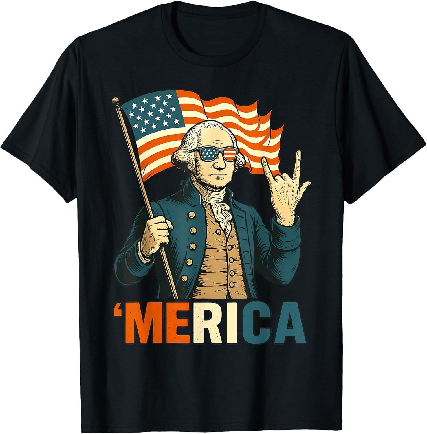 Funny 4th of July George Washington 1776 Vintage