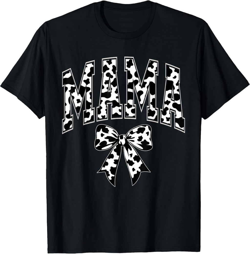 Cow Mama Birthday Family Matching Coquette Bow