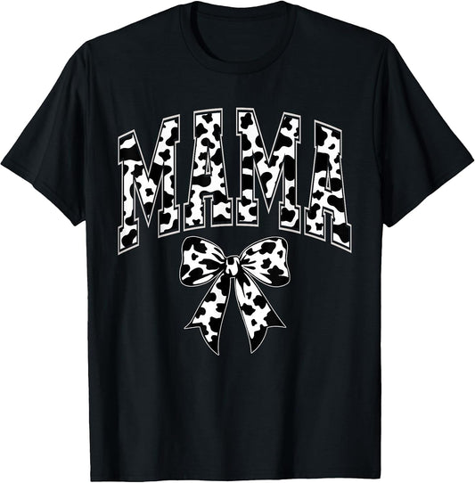 Cow Mama Birthday Family Matching Coquette Bow