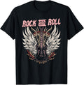 Rock & Roll Guitar Vintage Rock Women Rock Band Music T-Shirt