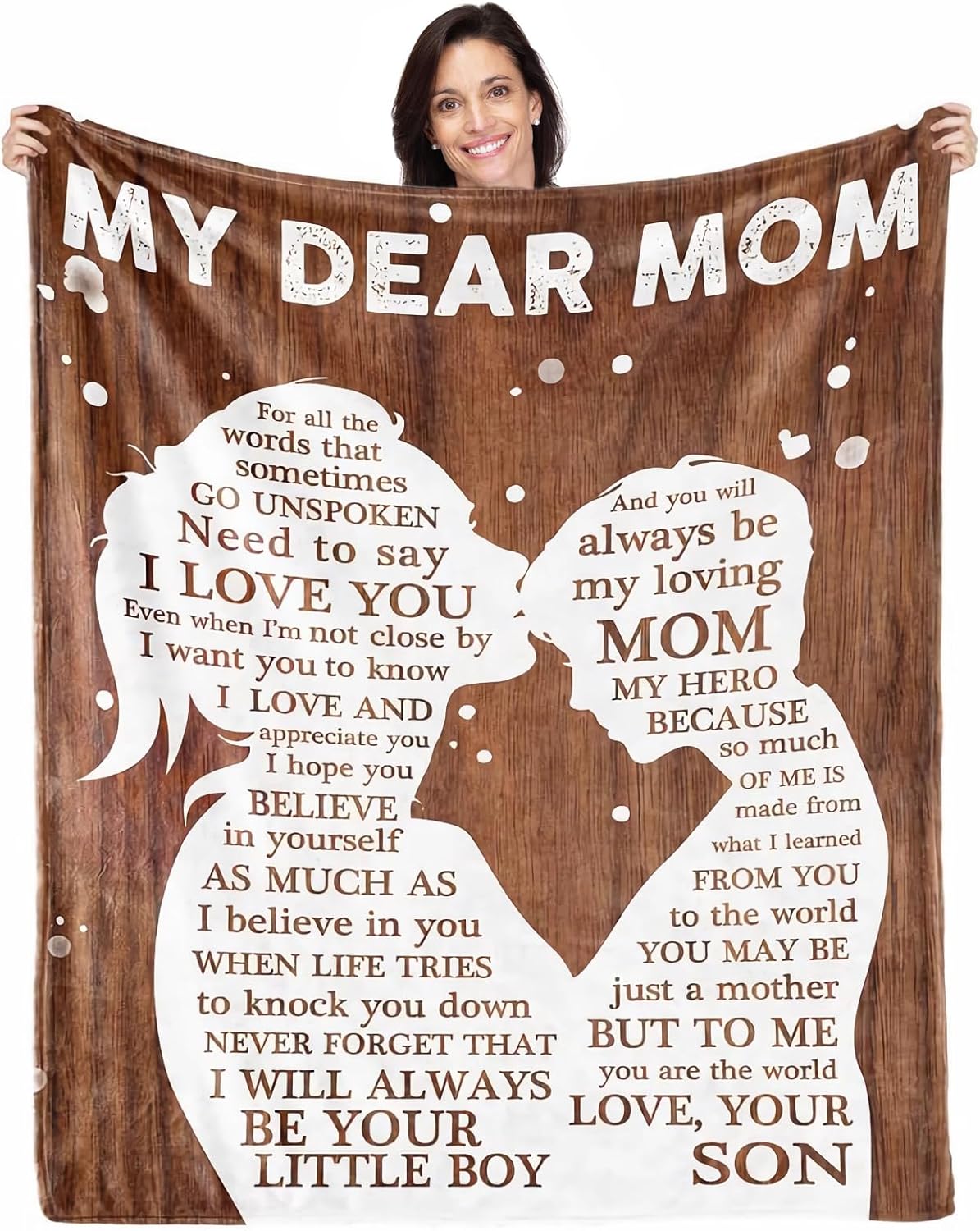 Birthday Gifts for Mom from Son Stocking Stuffers I Love You Gifts Best Mom Ever Ideas to My Mom Blanket Mothers Day Christmas Valentines Present Bed Throw Blanket 60"x50"