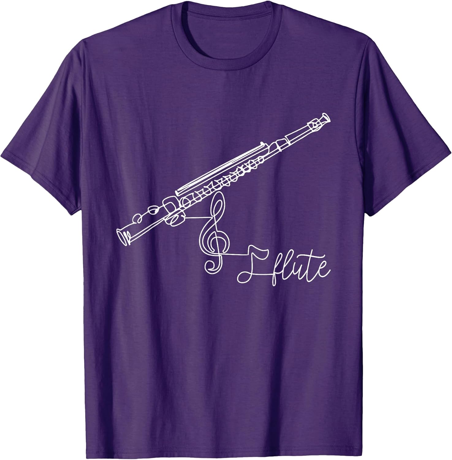 Flute Player Flutist Marching Band Music Lover Musician T-Shirt