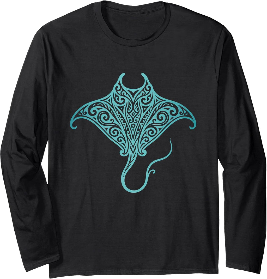 Cool Shark Tribal Hawaiian Manta Ray Lover Merch