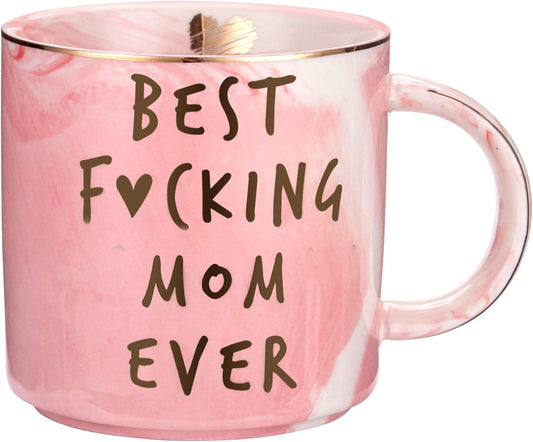 Mother's Day Mug - Mom Gifts for Women - Best Mom Ever - Funny Mom Birthday Gift Ideas, New Mom, Pregnancy Congratulations Gifts for First Time Moms and Mother To Be - Pink Mug, 11.5oz Coffee Cup