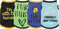 Elevate Your Pet's Seasonal Style with Playful Panache: 4-Piece Set of Dog Shirts Featuring Hilarious Printed Patterns for Airy Comfort in Summer and Fall Classic Set 2 Medium