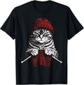 Vintage Knitting Cat Crochet Yarn Lover Cute Cat T-Shirt