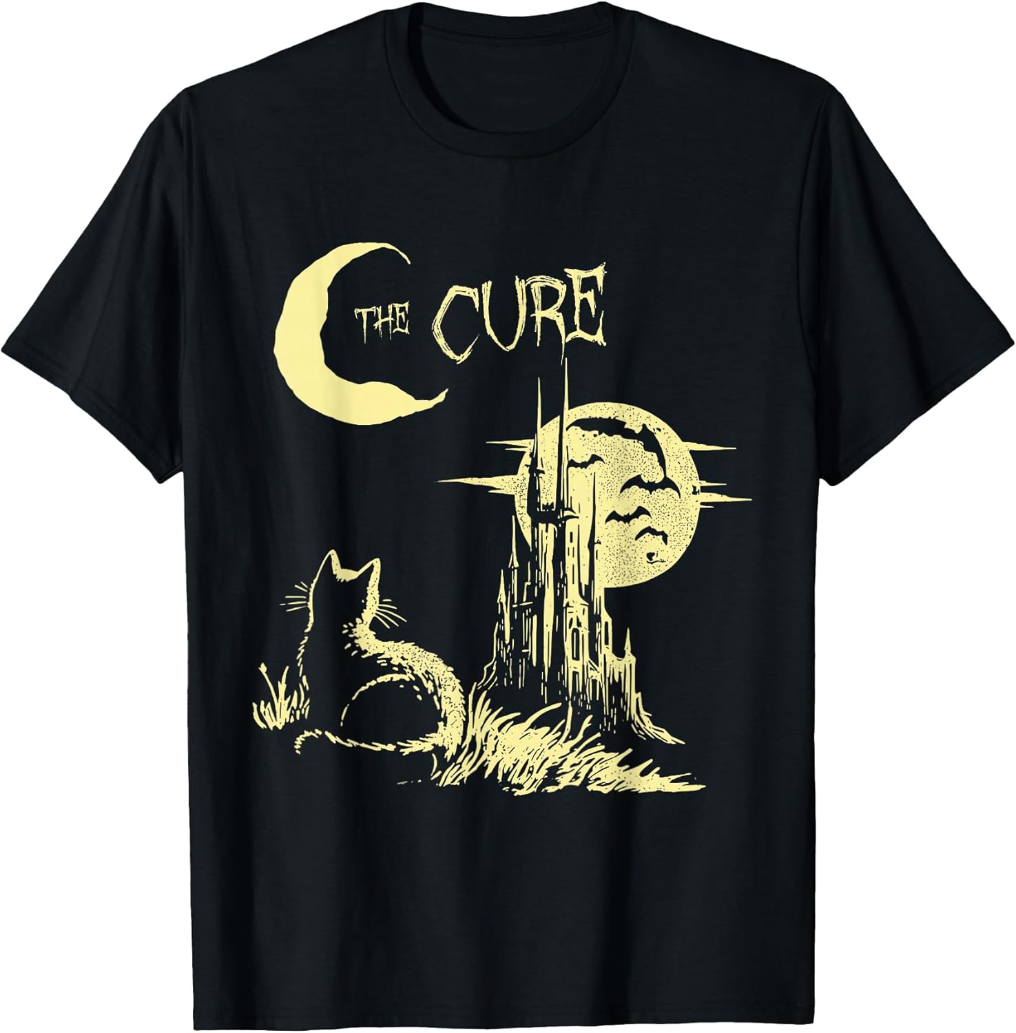 Retro The Cure Cat Gothic Cat Lover Men Women Kids T-Shirt