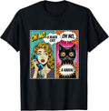 Oh No a Black Cat & Karen Funny Comic Cat Lovers Tee Design T-Shirt