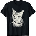 Smoking Cat Y2k Vintage Cat Gen Z Joke Tee