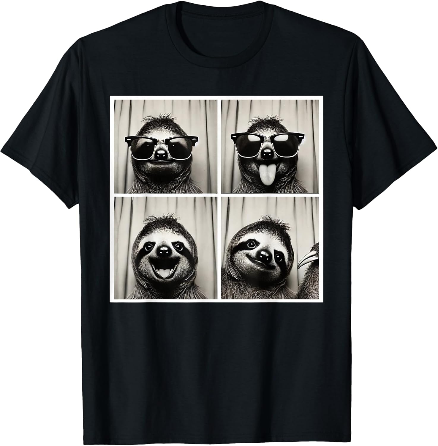 Vintage Sloth Photo Booth Selfie Designs
