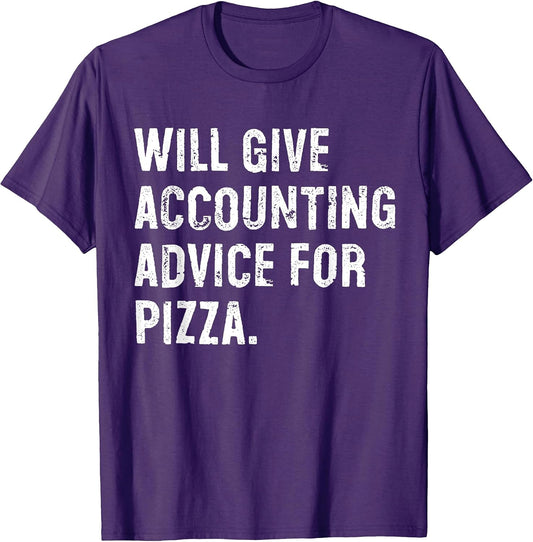 Funny Accountant Pizza Typography Gifts