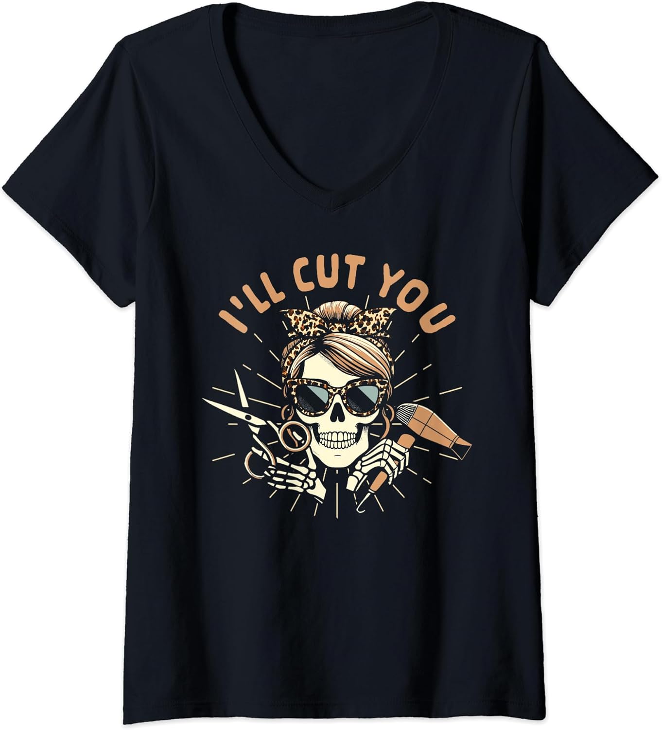 Funny Hairstylist Funny Barber Skeleton