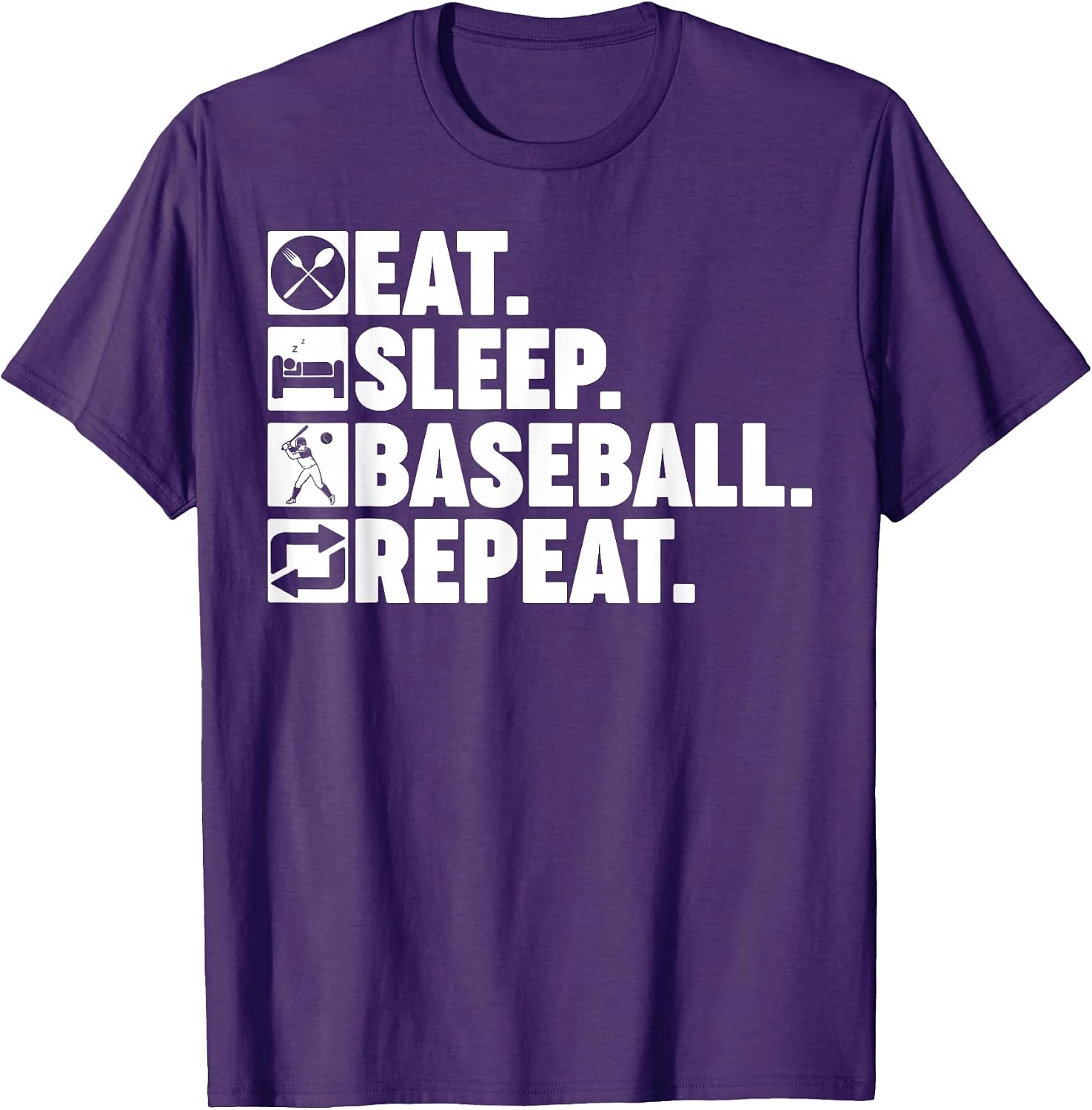 Eat Sleep Baseball Repeat Humor Merch
