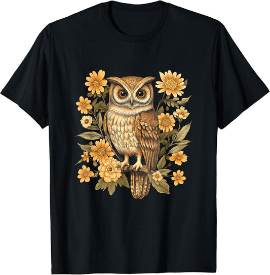 Cottagecore Floral Owl Nature