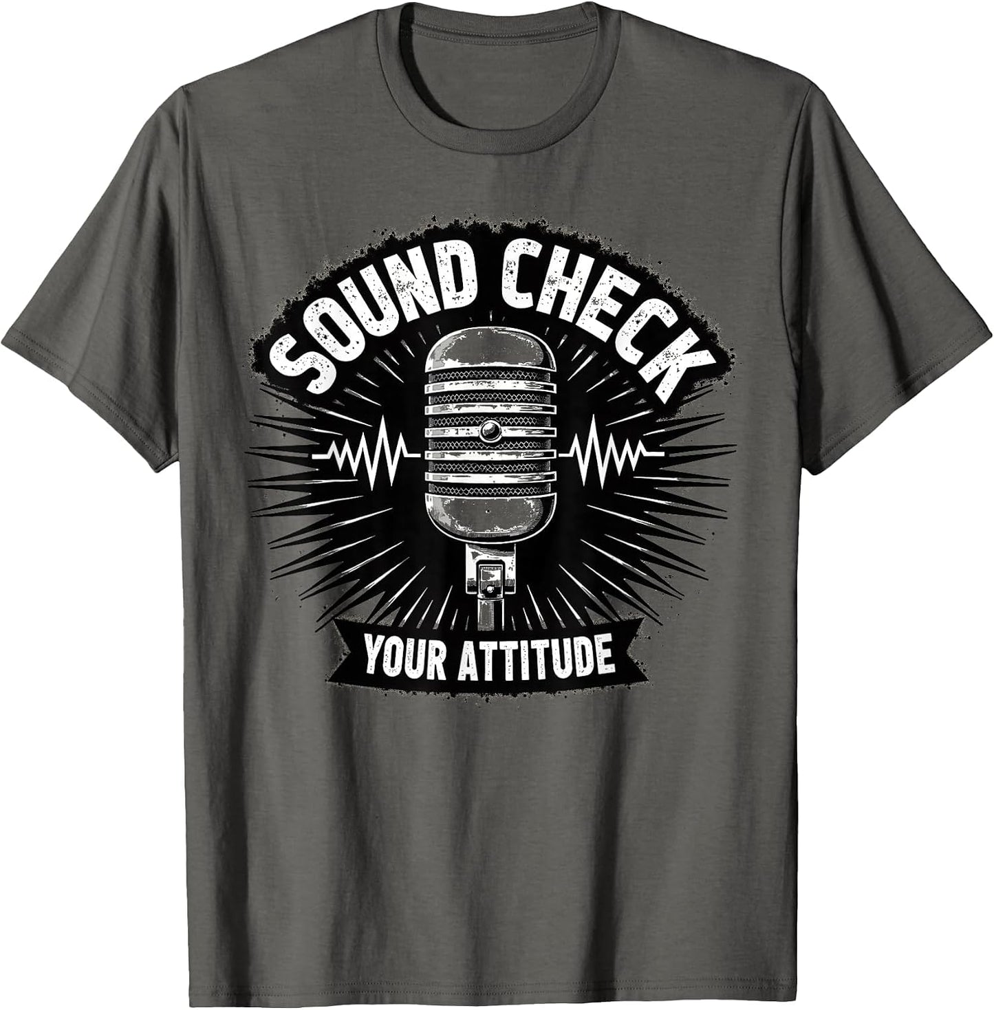 Sound Check Your Attitude Band Music Design T-Shirt