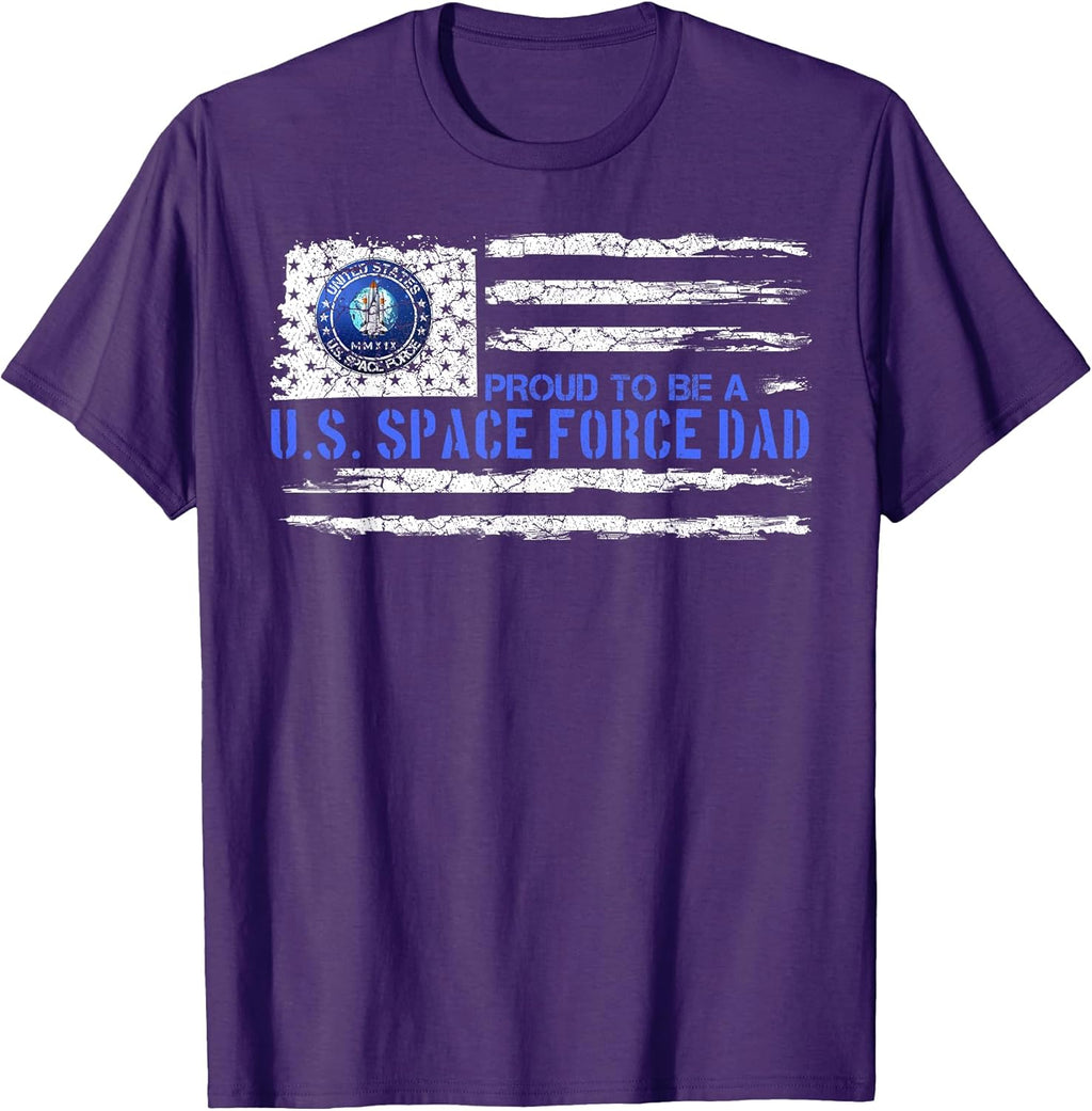 Vintage USA Flag Proud To Be A US Space Force Dad