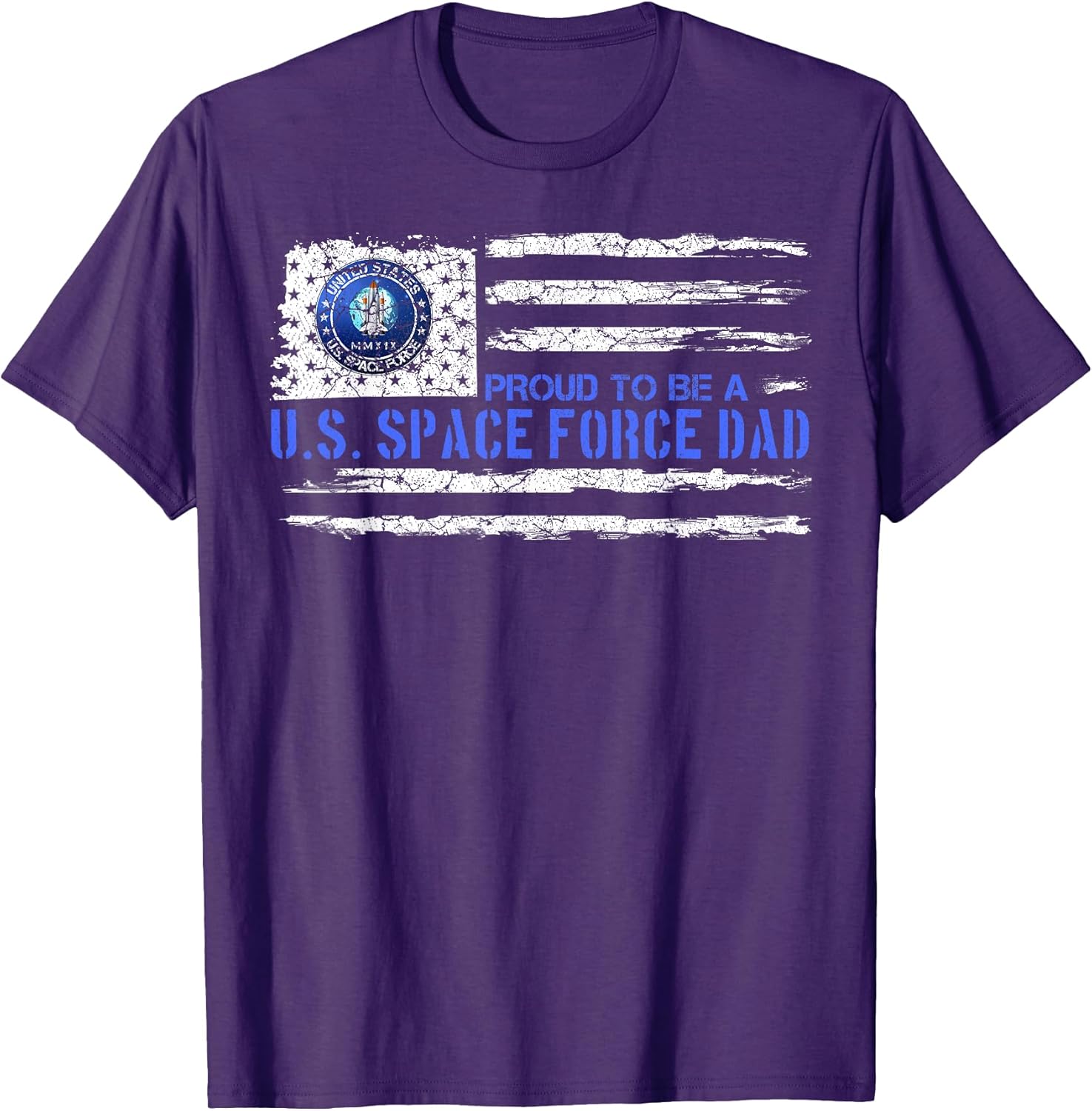 Vintage USA Flag Proud To Be A US Space Force Dad