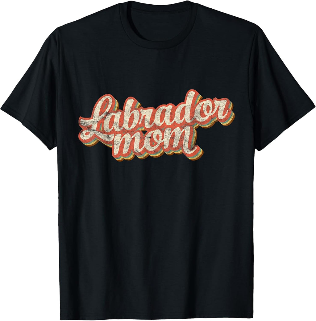Vintage Labrador Mom Gift Dog Lover Golden Black Lab Mama T-Shirt