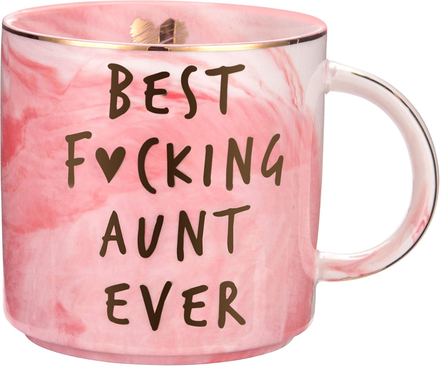 Hendson Aunt Gifts from Niece, Nephew - Best Aunt Ever - Funny Birthday Gift for Aunts - BAE Best Ever Presents for Birthday - Great Auntie Present - Cute Favorite Mug, Ceramic 11.5oz Coffee Cup