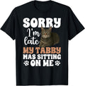 Grey Tabby Cat Owner Funny Gray Tabby Cat Lover T-Shirt