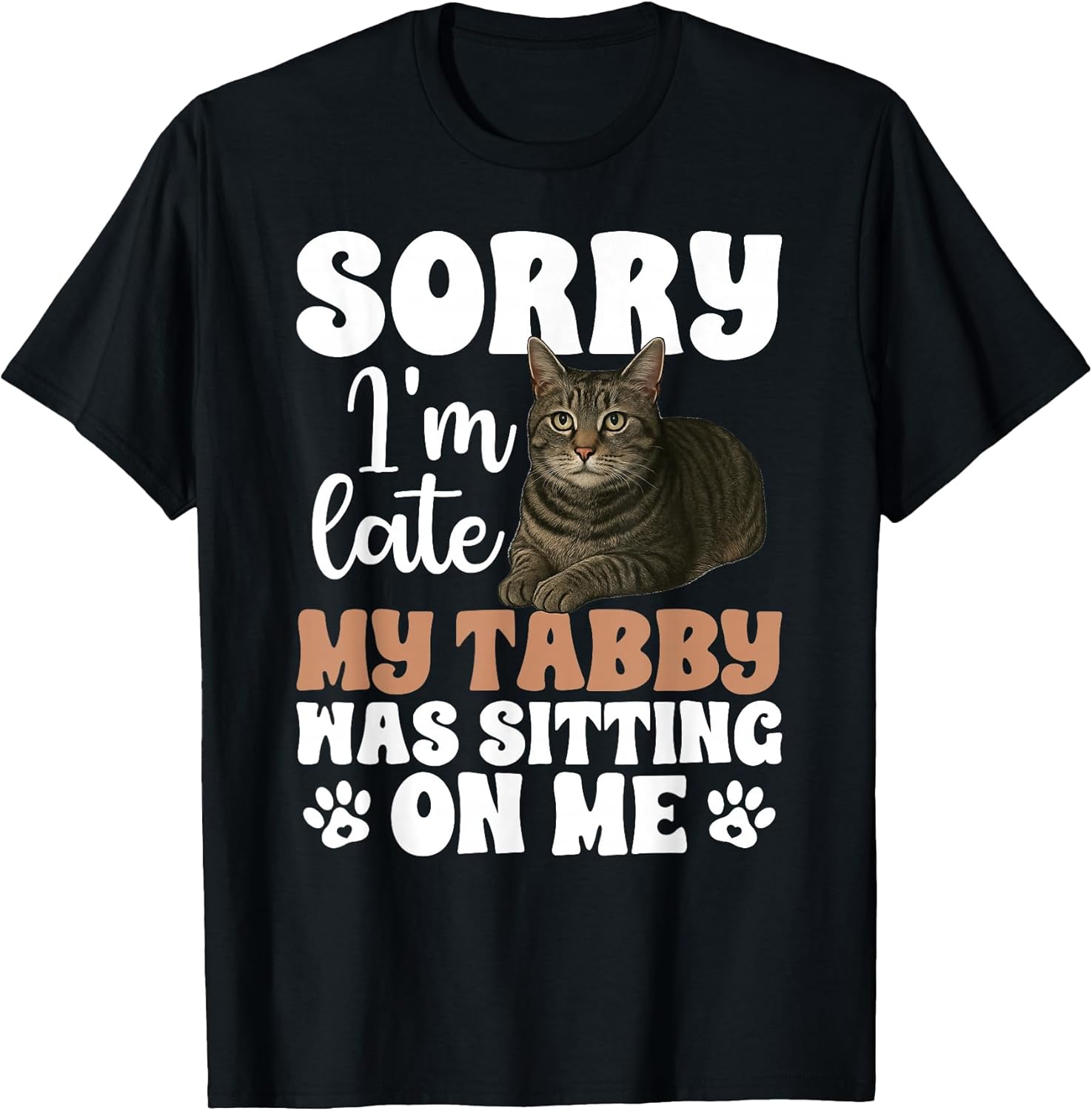 Grey Tabby Cat Owner Funny Gray Tabby Cat Lover T-Shirt