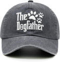 Dog Father Hat, Gifts for Dog Dad, Pet Lover, Adjustable Cotton Distressed Baseball Cap