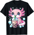Bobalotl Kawaii Axolotl Drinking Boba Tea