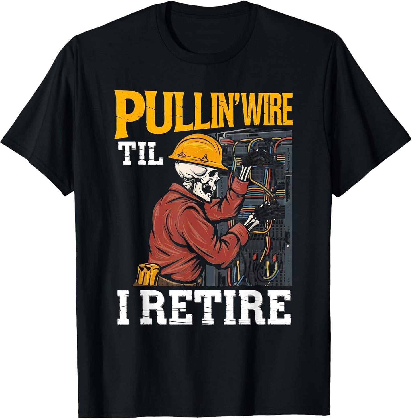 Vintage Skeleton Electrician Pullin Wire Workwear