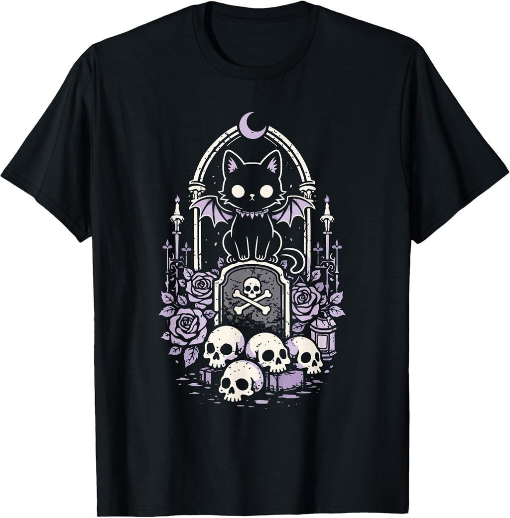 Cute Cat Pastel Goth Black Occult Kitty Emo Outfit