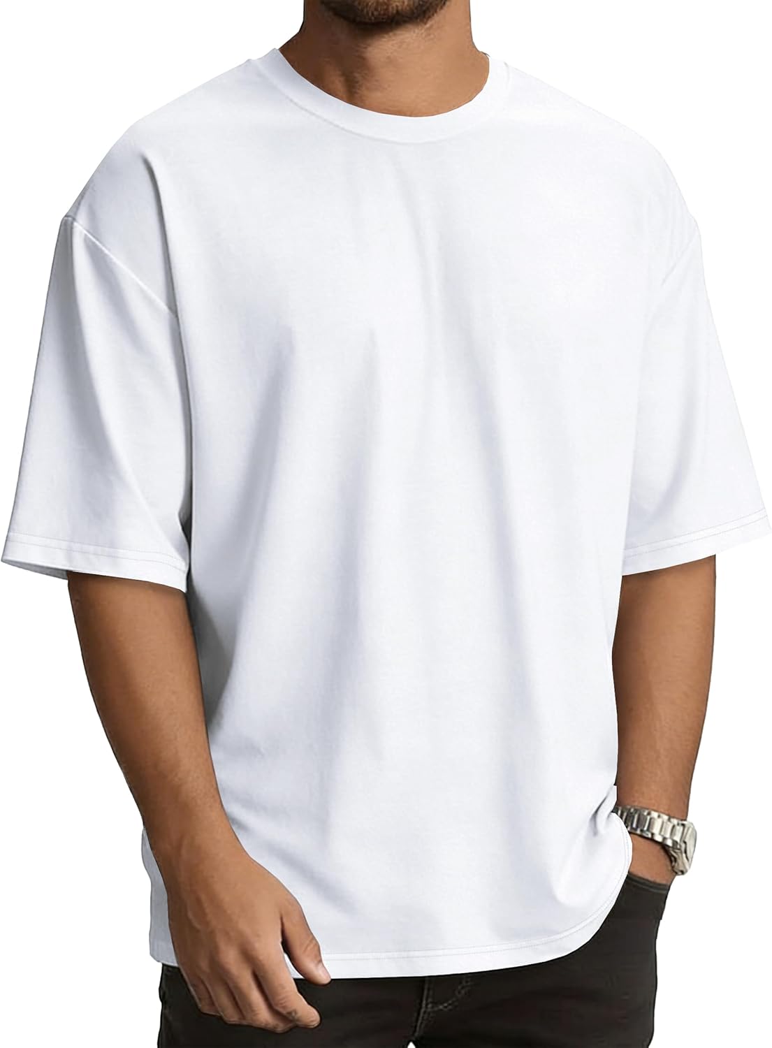 Oversized Tshirts for Men Crewneck Graphic Tees Basic Short Sleeve Loose Fit Tops 2026