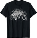 Creepy Cute Bunny Rabbits Alt Goth Grunge Horror Aesthetic T-Shirt, Small, Black