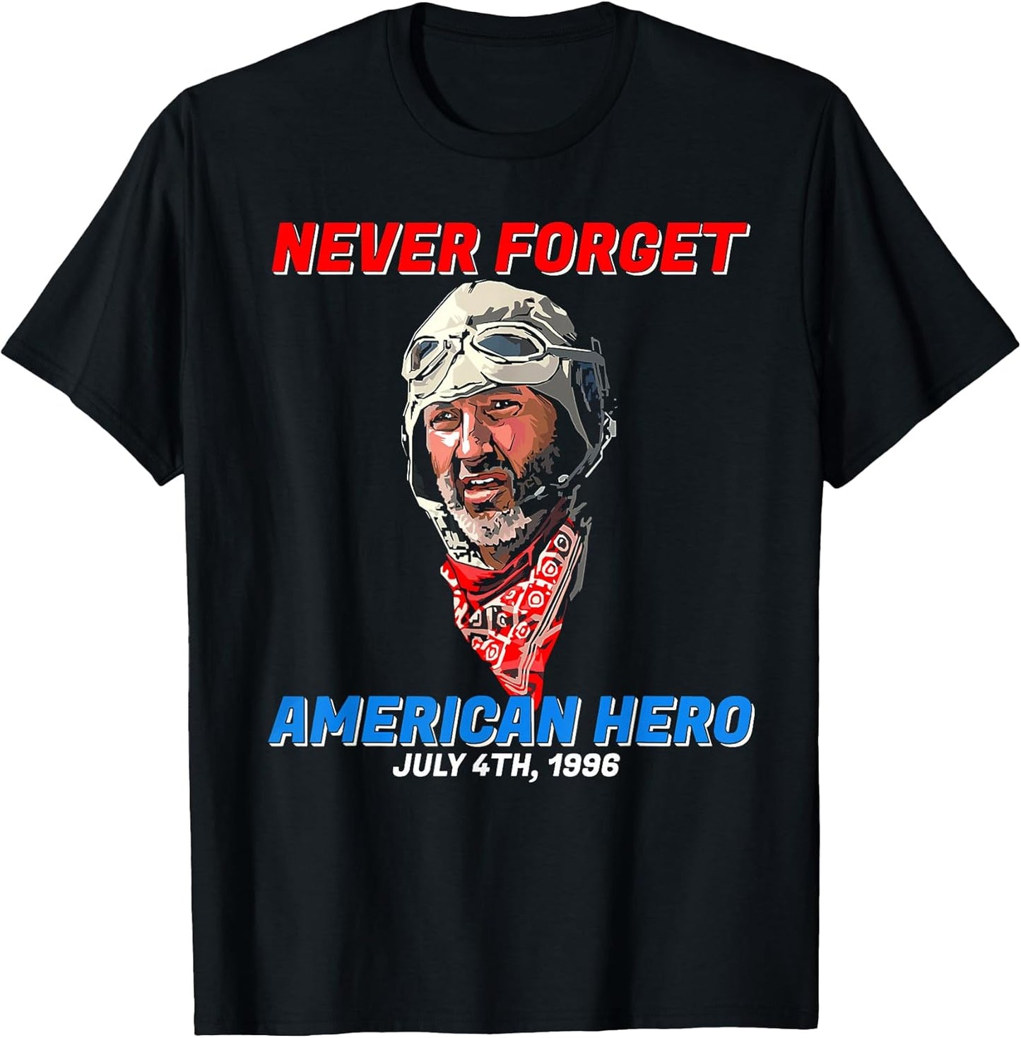 Funy American Hero Independence Day Tee Shirt