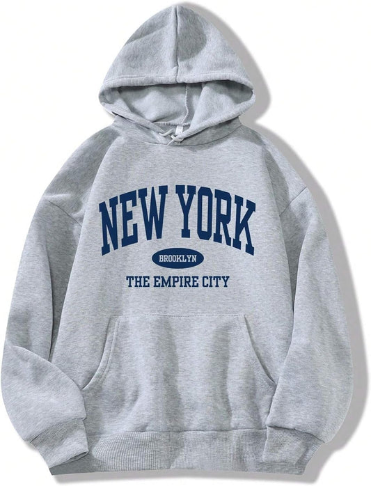 Womens Graphic Hoodies Drawstring Long Sleeve Sweatshirt with Pocket Pullover