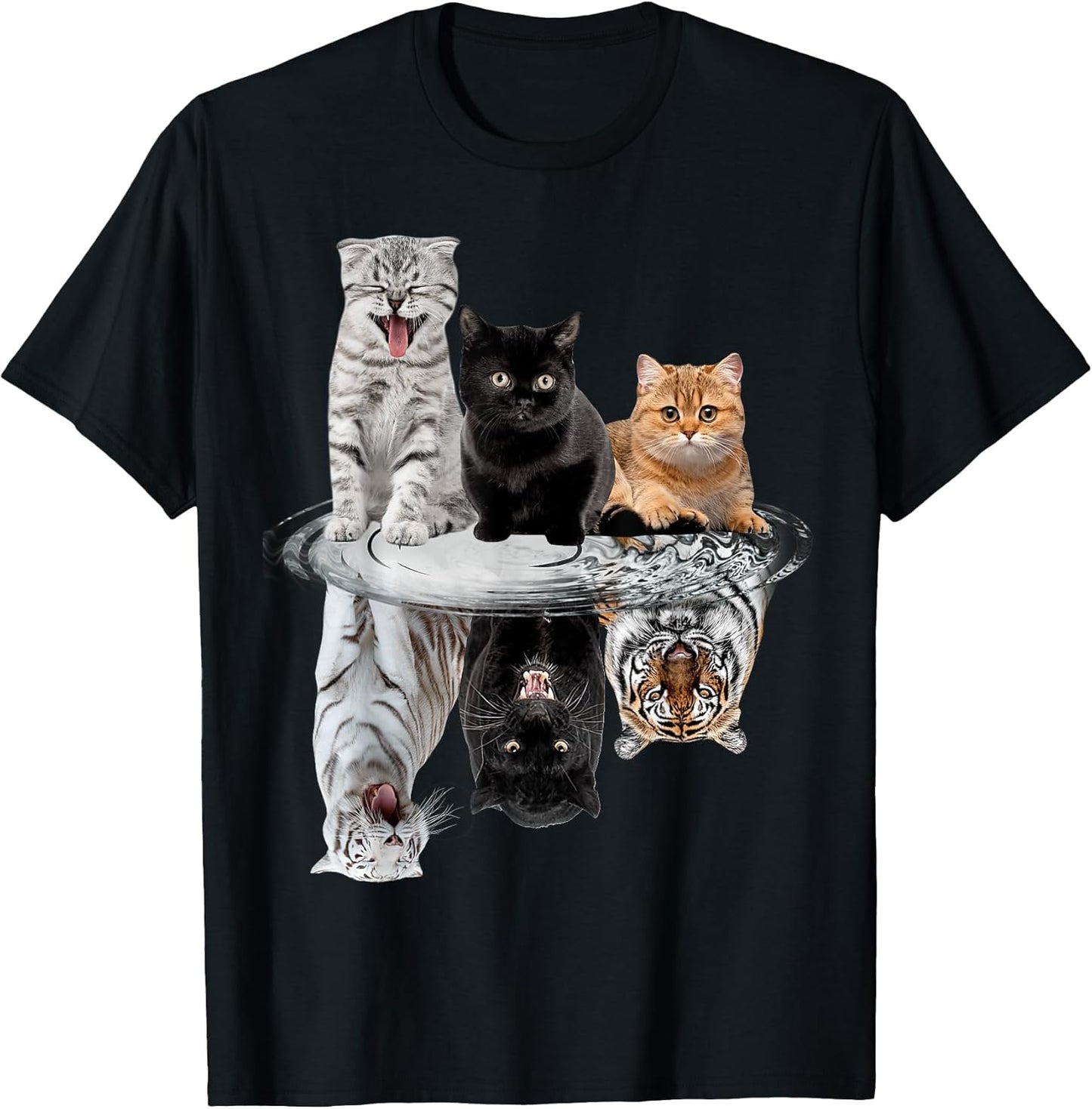 Cats Reflection Funny Cat Lover Tee
