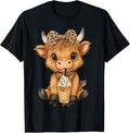 Farm Coffee Drinking Scottish Highland Cow Farmer