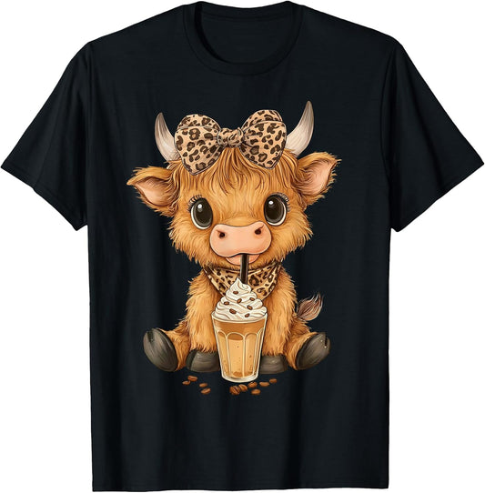 Farm Coffee Drinking Scottish Highland Cow Farmer