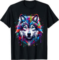 Western Wolf Animal Splash Art Painting