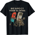 Respect Your Elders Retro Gaming Funny Gamer Controller 80s T-Shirt