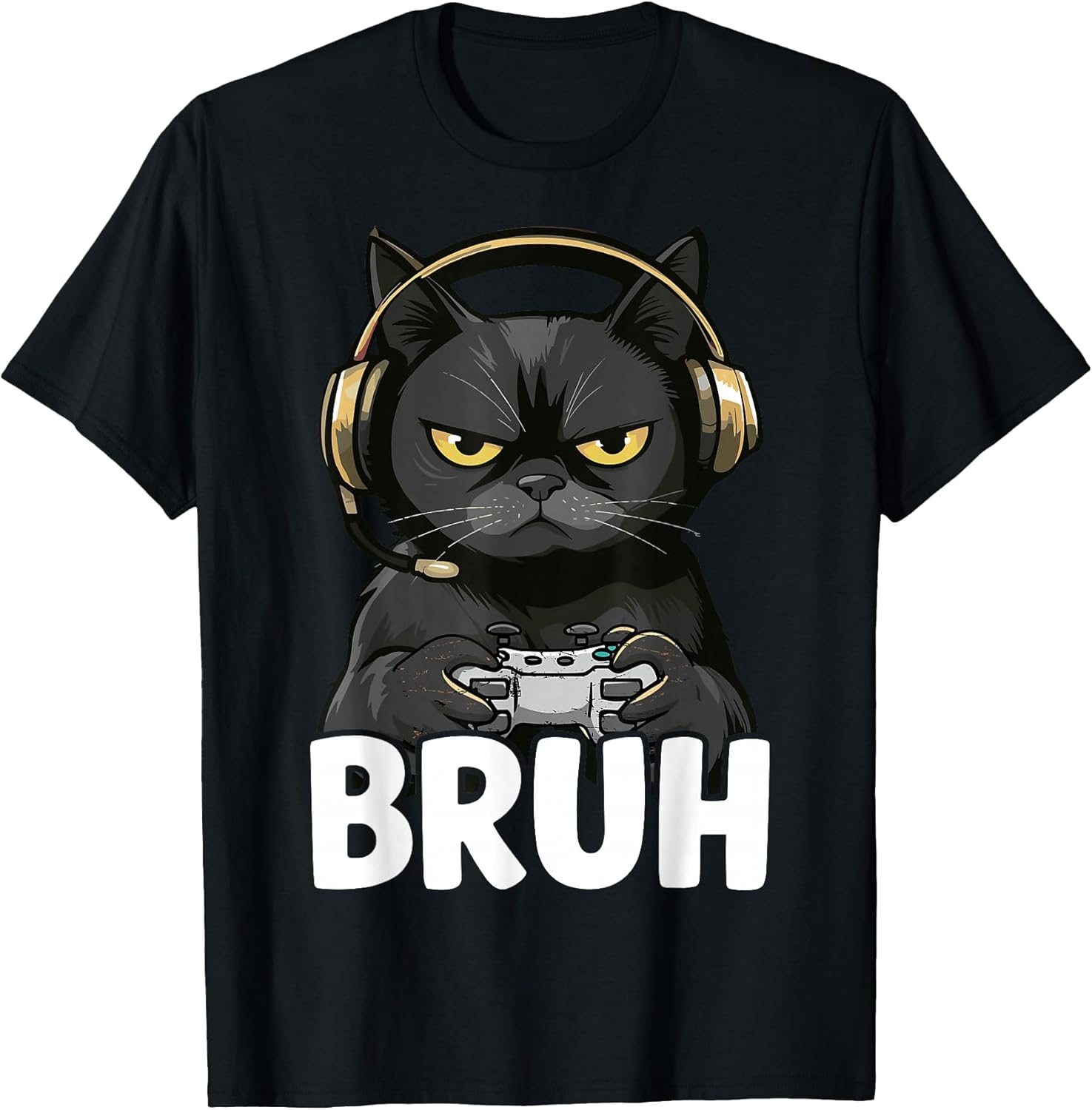 Funny Cat Bruh Meme Gamer Japanese Anime T-Shirt