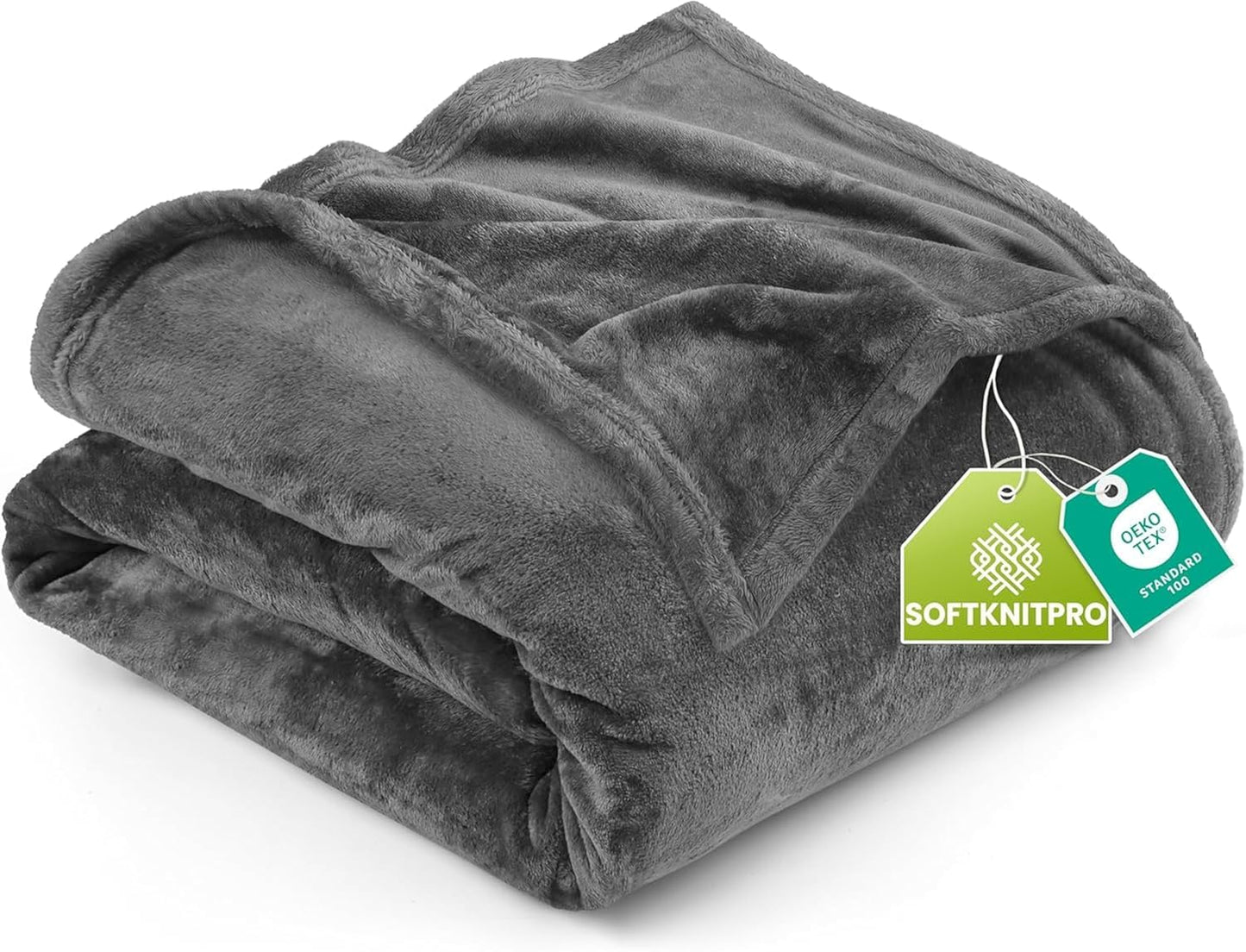 Utopia Bedding Fleece Blanket Full Size Grey (90x84 Inches) Ultra Soft Warm Lightweight Microfiber Breathable Anti-Static Cozy Bed Blanket, All-Season Home Decor Gift for Men & Women