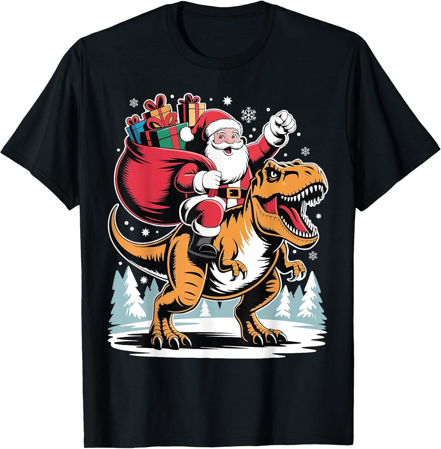 Funny Santa Dinosaur T rex Christmas Kids