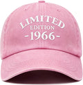 60th Birthday Gifts for Men Women, Vintage 1966 Baseball Cap, Adjustable Washed Cotton Embroidered Hat