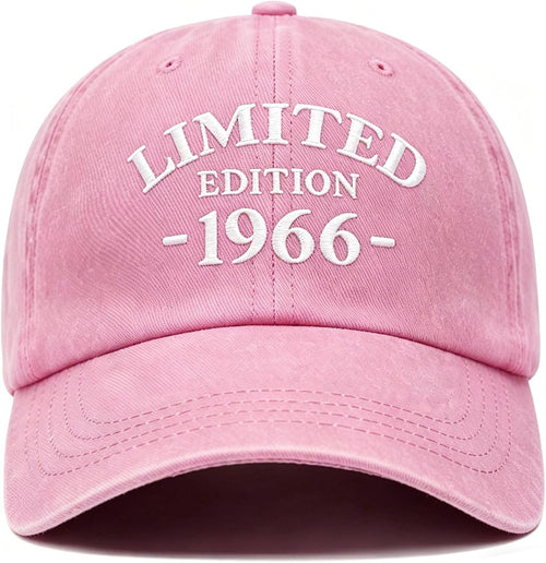 60th Birthday Gifts for Men Women, Vintage 1966 Baseball Cap, Adjustable Washed Cotton Embroidered Hat