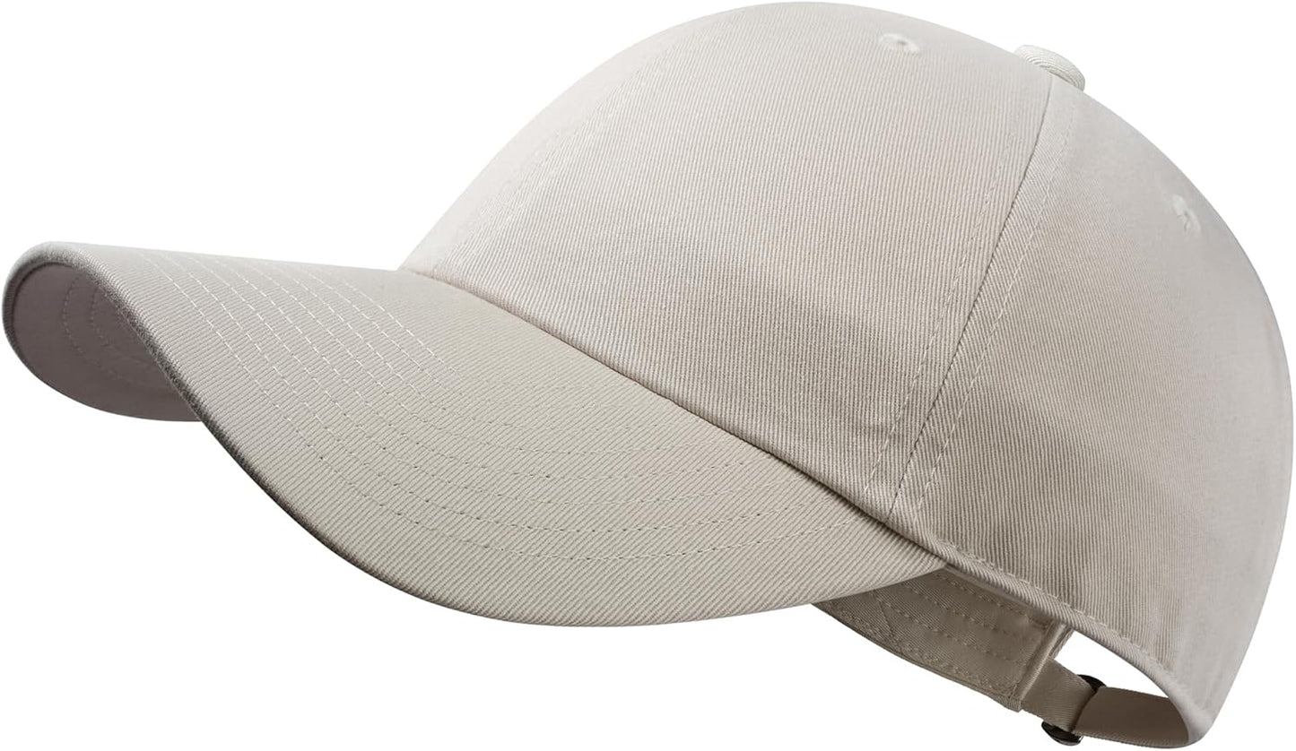 Unstructured Baseball Cap Adjustable, Running Hat for Men Women, Cotton Dad Hat Plain for Outdoors Activities