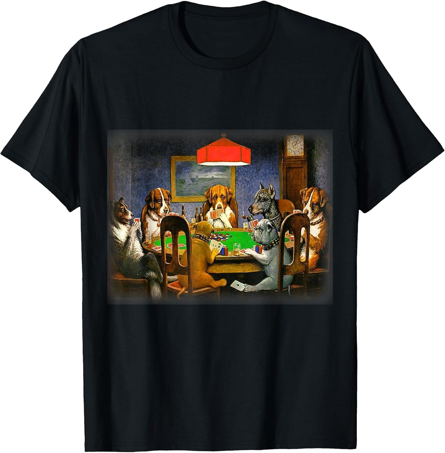 Dogs Playing Poker | A Friend in Need | Funny Dog Lover Art T-Shirt